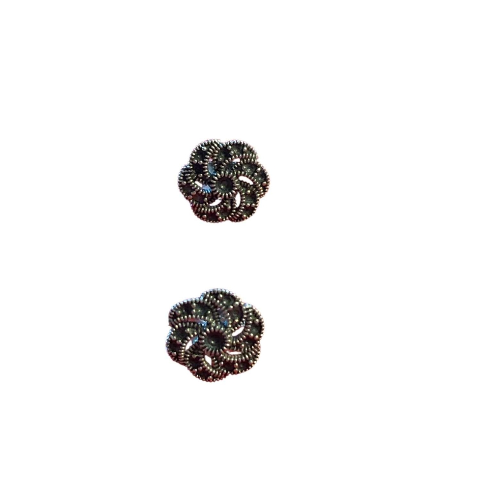 Elegant Silver 925 Floral Earrings